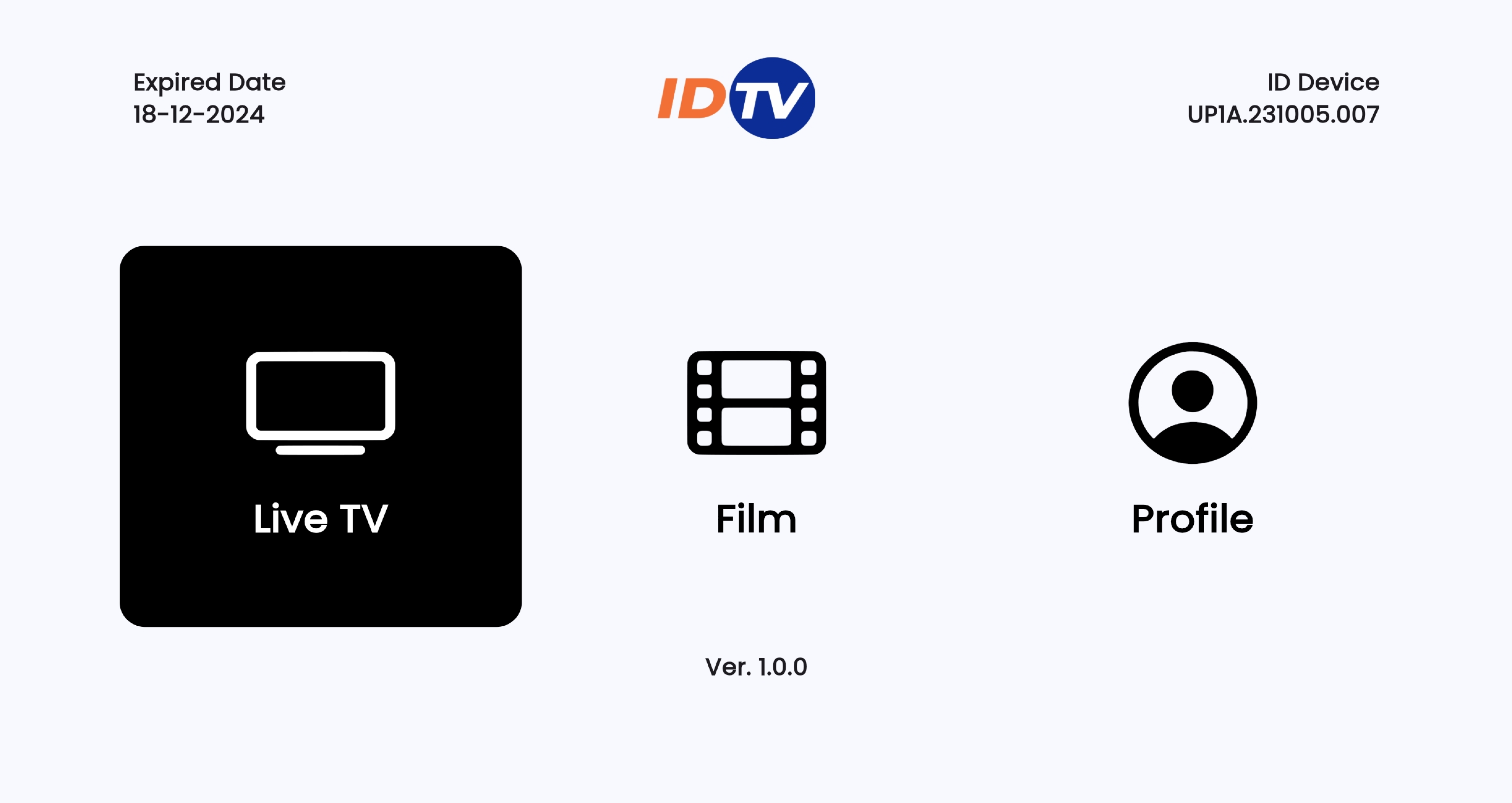 Tampilan aplikasi IDVISION 3